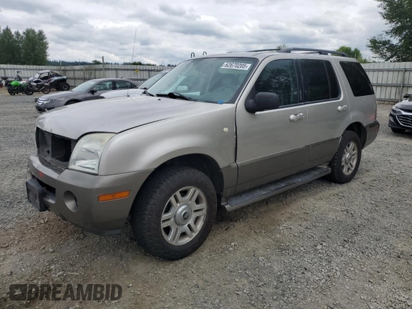 2004 Mercury Mountaineer Convenience z VIN 4M2ZU86W74ZJ27510, wystawiony jako Copart lot #62670205 z przebiegiem 108 285 mil mil oraz Szkoda całkowita • Salvage title. Historia ofert i sprzedaży dostępna na DreamBid. Obrazek 1.