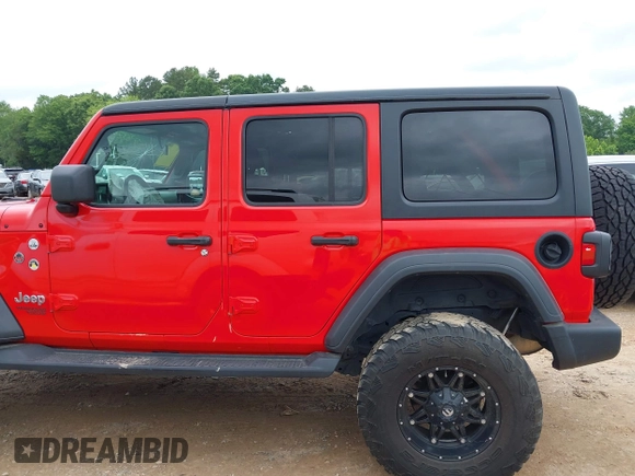 2020 Jeep Wrangler Unlimited Sport S z VIN 1C4HJXDN7LW281357, wystawiony jako IAAI lot #42363990 z przebiegiem 69 068 mil mil oraz . Historia ofert i sprzedaży dostępna na DreamBid. Obrazek 14.