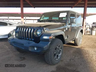 2021 Jeep Wrangler Sport S with VIN 1C4GJXAN5MW725966, listed as a IAAI auction lot 41144645 with 38,286 mi miles and . Bid and sale history available at DreamBid. Image 2.