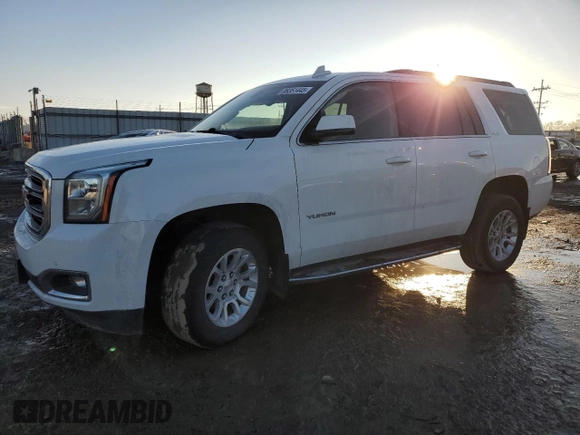 2017 GMC Yukon SLE with VIN 1GKS2AKC1HR371194, listed as a Copart auction lot 89351445 with 125,738 mi miles and Salvage Title. Bid and sale history available at carsss.com. Image 1.