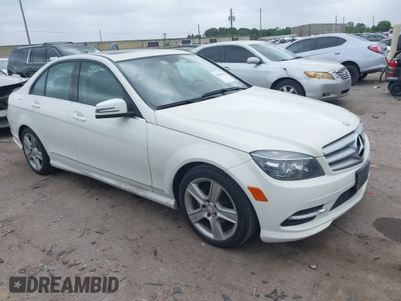 2011 Mercedes-Benz C-Class C 300 Sport with VIN WDDGF5EB1BA420485, listed as a IAAI auction lot 41958339 with 117,086 mi miles. Bid and sale history available at carsss.com. Image 1.
