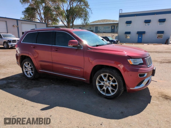 2015 Jeep Grand Cherokee Summit with VIN 1C4RJFJM6FC833687, listed as a Copart auction lot 59620695 with 110,074 mi miles and Salvage title. Bid and sale history available at DreamBid. Image 4.
