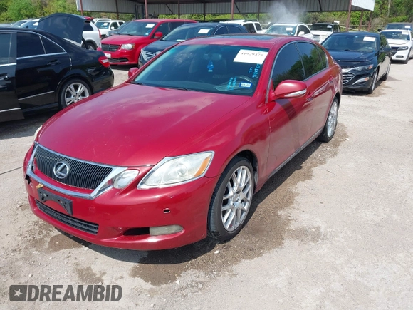 2008 Lexus GS 350 with VIN JTHBE96S880039601, listed as a IAAI auction lot 41929475 with 222,066 mi miles. Bid and sale history available at carsss.com. Image 2.