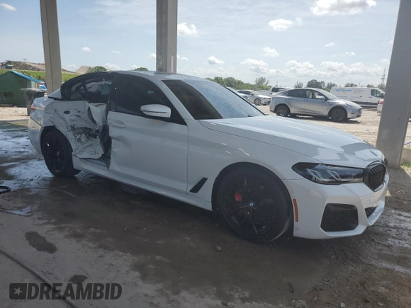 2021 BMW 5 Series 530i with VIN WBA53BH05MWX12503, listed as a Copart auction lot 56310865 with 29,509 mi miles and Salvage title. Bid and sale history available at DreamBid. Image 4.