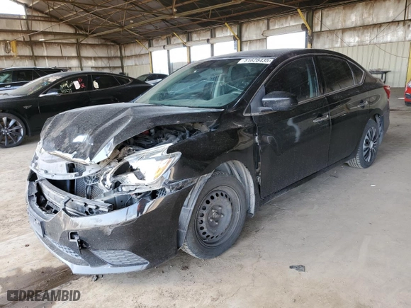 2017 Nissan Sentra S with VIN 3N1AB7AP8HY234474, listed as a Copart auction lot 51628435 with 129,596 mi miles and Salvage Title. Bid and sale history available at carsss.com. Image 1.
