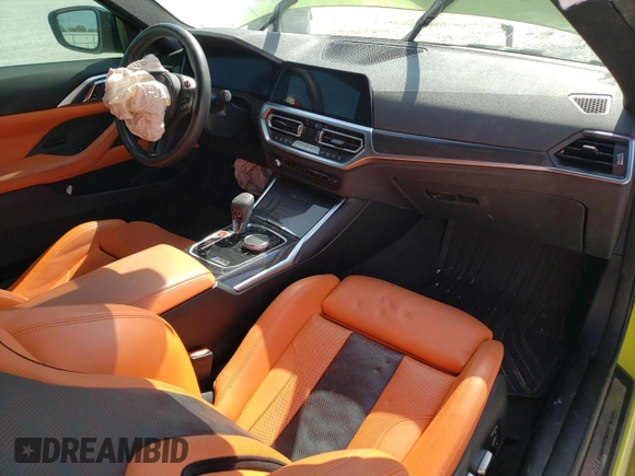 2021 BMW M4 Competition with VIN WBS33AZ05MCG52173, listed as a Copart auction lot 56218244 with 0 mi miles and Salvage Title. Bid and sale history available at carsss.com. Image 8.