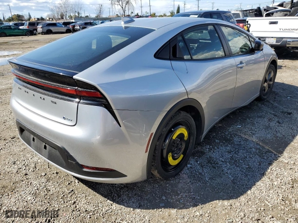 2024 Toyota Prius LE with VIN JTDACAAU4R3018502, listed as a Copart auction lot 48409495 with 22,266 mi miles and Salvage Title. Bid and sale history available at carsss.com. Image 3.