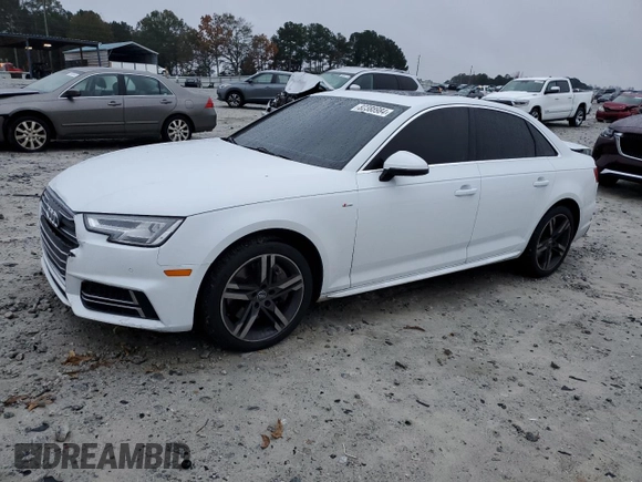 2017 Audi A4 Premium Plus with VIN WAULNAF48HN009281, listed as a Copart auction lot 82388984 with 109,894 mi miles and Salvage Title. Bid and sale history available at carsss.com. Image 1.