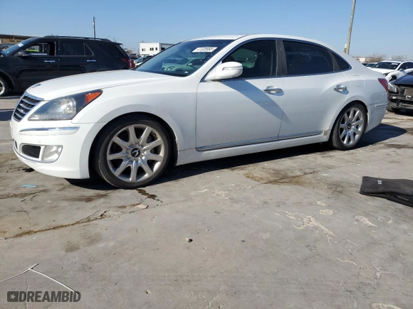 2013 Hyundai Equus Signature with VIN KMHGH4JH7DU067739, listed as a Copart auction lot 41335995 with 169615 miles and Clean Title. Bid and sale history available at carsss.com. Image 1.