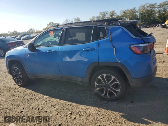 2022 Jeep Compass (RED) Edition with VIN 3C4NJDCB9NT224014, listed as a Copart auction lot 76982274 with 46,062 mi miles and Salvage title. Bid and sale history available at DreamBid. Image 2.