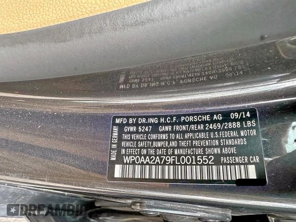2015 Porsche Panamera 4 с VIN WP0AA2A79FL001552, выставлен на аукционе Copart как лот 60759975 с пробегом 163 347 миль миль и Чистый • Clean title. История ставок и продаж доступна на DreamBid. Изображение 10.