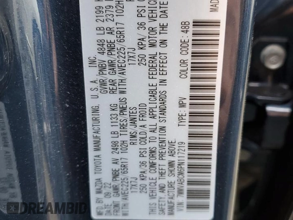 2023 Mazda CX-50 S Preferred Plus z VIN 7MMVABCM6PN117219, wystawiony jako Copart lot #38519253 z przebiegiem 3 405 mil mil oraz . Historia ofert i sprzedaży dostępna na DreamBid. Obrazek 13.