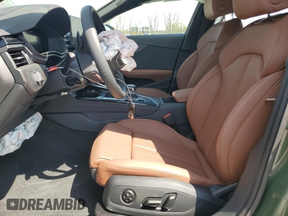2025 Audi A4 S line Premium Plus with VIN WAUEAAF48SN000964, listed as a Copart auction lot 54632825 with 9,912 mi miles and Salvage Title. Bid and sale history available at DreamBid. Image 7.