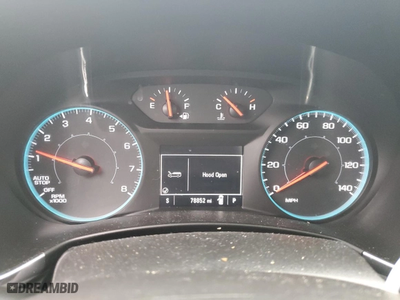 2021 Chevrolet Equinox LS with VIN 2GNAXSEV5M6104407, listed as a Copart auction lot 80270984 with 78,852 mi miles and Salvage Title. Bid and sale history available at carsss.com. Image 9.