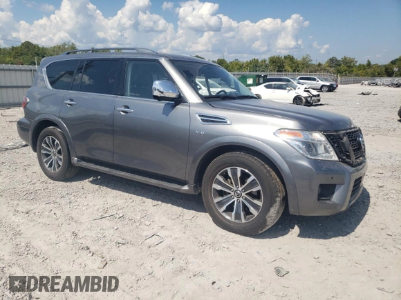 2020 Nissan Armada SL with VIN JN8AY2ND7L9109709, listed as a Copart auction lot 69056124 with 53,593 mi miles and Salvage Title. Bid and sale history available at carsss.com. Image 4.