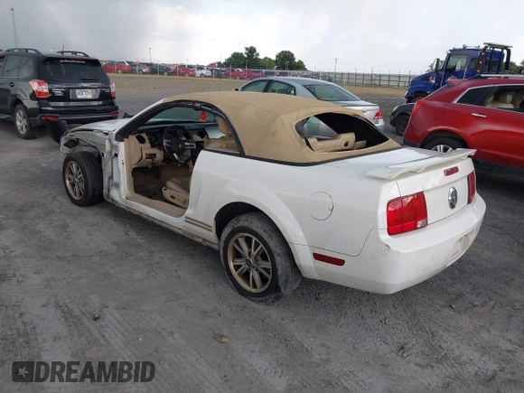 2005 Ford Mustang Deluxe with VIN 1ZVFT84N755253121, listed as a IAAI auction lot 42687235 with Not provided miles and . Bid and sale history available at DreamBid. Image 3.