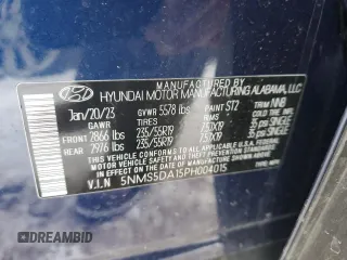 2023 Hyundai Santa Fe Hybrid Limited with VIN 5NMS5DA15PH004015, listed as a Copart auction lot 85924294 with 24,939 mi miles and Salvage Title. Bid and sale history available at carsss.com. Image 13.