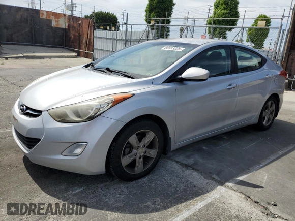 2013 Hyundai Elantra Limited with VIN KMHDH4AEXDU554233, listed as a Copart auction lot 56583285 with 183,759 mi miles and Clean Title. Bid and sale history available at DreamBid. Image 1.