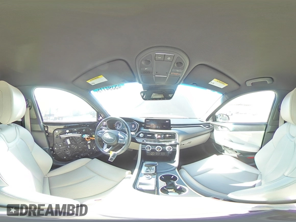 2022 Genesis G70 2.0T with VIN KMTG34TAXNU093905, listed as a Copart auction lot 45394115 with 57,495 mi miles and Salvage Title. Bid and sale history available at carsss.com. Image 12.
