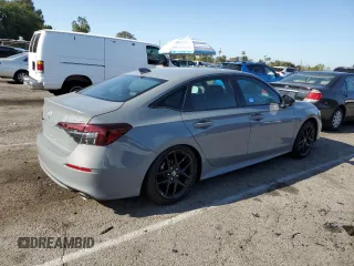 2025 Honda Civic Sedan Sport with VIN 2HGFE2F55SH562664, listed as a Copart auction lot 51850425 with 1,301 mi miles and Salvage Title. Bid and sale history available at carsss.com. Image 3.