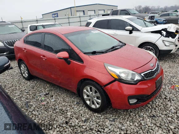 2015 Kia Rio EX with VIN KNADN4A34F6448442, listed as a Copart auction lot 43217555 with 111,082 mi miles and Salvage Title. Bid and sale history available at carsss.com. Image 4.