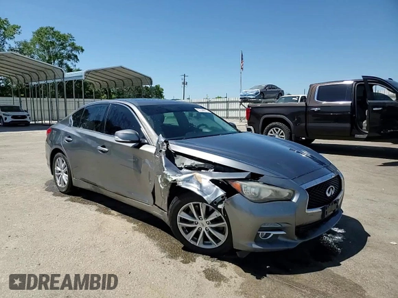 2015 Infiniti Q50 z VIN JN1BV7AR4FM405041, wystawiony jako Copart lot #57530615 z przebiegiem 95 664 mil mil oraz Szkoda całkowita • Salvage title. Historia ofert i sprzedaży dostępna na DreamBid. Obrazek 13.