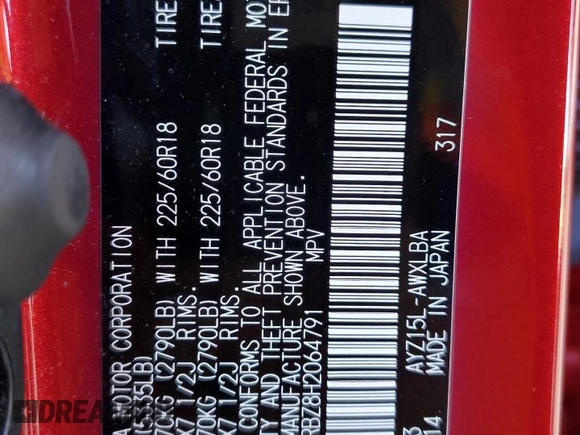 2017 Lexus NX 300h with VIN JTJBJRBZ8H2064791, listed as a Copart auction lot 41873895 with 66,835 mi miles and Salvage Title. Bid and sale history available at DreamBid. Image 13.
