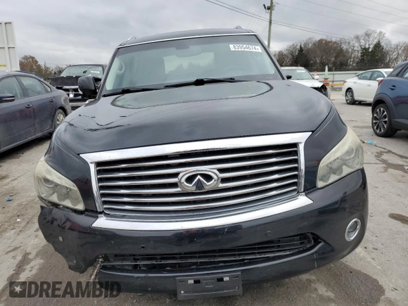 2014 Infiniti QX80 with VIN JN8AZ2NF3E9551761, listed as a Copart auction lot 83954674 with 165,388 mi miles and Salvage Title. Bid and sale history available at DreamBid. Image 5.