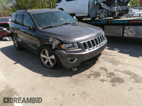 2014 Jeep Grand Cherokee Limited with VIN 1C4RJEBG7EC482872, listed as a IAAI auction lot 41991274 with 125,343 mi miles and . Bid and sale history available at DreamBid. Image 1.