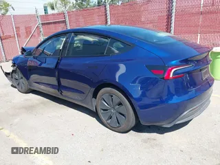 2024 Tesla Model 3 with VIN 5YJ3E1EA3RF758189, listed as a IAAI auction lot 41987653 with 9,423 mi miles. Bid and sale history available at carsss.com. Image 3.
