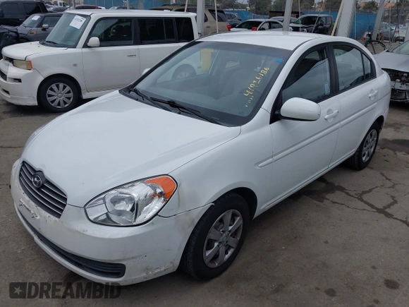 2010 Hyundai Accent GLS with VIN KMHCN4AC1AU491022, listed as a IAAI auction lot 41926186 with 117,398 mi miles. Bid and sale history available at carsss.com. Image 2.
