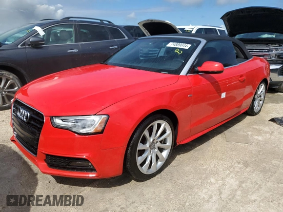 2016 Audi A5 Premium Plus with VIN WAUM2AFH6GN006703, listed as a Copart auction lot 74889044 with 0 mi miles and Non Repairable. Bid and sale history available at carsss.com. Image 1.