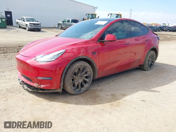 2023 Tesla Model Y Long Range with VIN 7SAYGDEE6PA157652, listed as a IAAI auction lot 41866777 with 22,584 mi miles. Bid and sale history available at carsss.com. Image 19.
