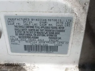 2014 Nissan Note SV with VIN 3N1CE2CP0EL432569, listed as a IAAI auction lot 42019364 with 190,403 mi miles and . Bid and sale history available at DreamBid. Image 9.