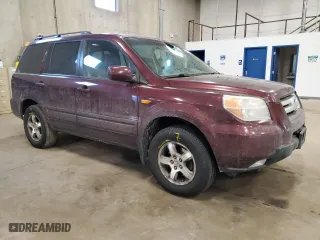 2007 Honda Pilot EX-L with VIN 5FNYF28667B035000, listed as a Copart auction lot 46336485 with 206,341 mi miles and Salvage Title. Bid and sale history available at carsss.com. Image 4.