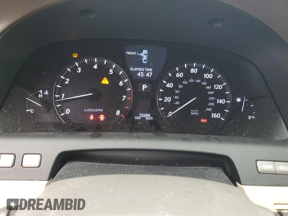2012 Lexus LS 460 L with VIN JTHGL5EF1C5045907, listed as a Copart auction lot 54168465 with 55,688 mi miles and Salvage title. Bid and sale history available at DreamBid. Image 9.
