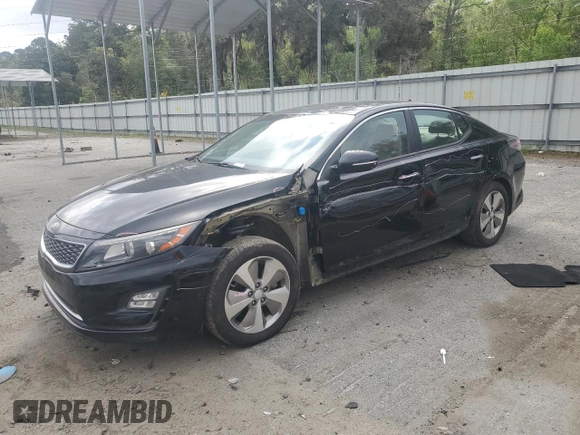 2015 Kia Optima Hybrid EX with VIN KNAGN4AD7F5089373, listed as a Copart auction lot 51082735 with 93,202 mi miles and Salvage Title. Bid and sale history available at carsss.com. Image 1.