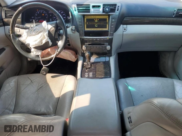 2010 Lexus LS 460 with VIN JTHCL5EF2A5005802, listed as a Copart auction lot 55045745 with 146,507 mi miles and Salvage title. Bid and sale history available at DreamBid. Image 8.