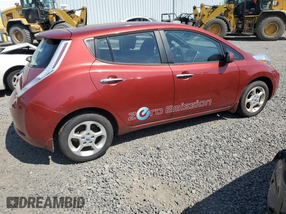 2013 Nissan LEAF SV with VIN 1N4AZ0CP1DC404079, listed as a Copart auction lot 54011245 with 76,944 mi miles and Clean Title. Bid and sale history available at carsss.com. Image 3.