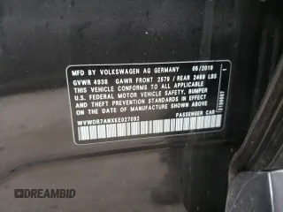 2019 Volkswagen Arteon z VIN WVWDR7ANXKE027092, wystawiony jako Copart lot #42923893 z przebiegiem Nie podano mil oraz . Historia ofert i sprzedaży dostępna na DreamBid. Obrazek 12.