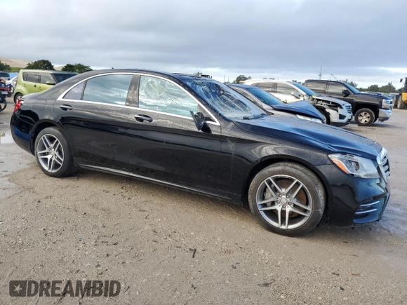 2018 Mercedes-Benz S 560 with VIN WDDUG8GB0JA384253, listed as a Copart auction lot 85543844 with 73,378 mi miles and Non Repairable. Bid and sale history available at carsss.com. Image 4.
