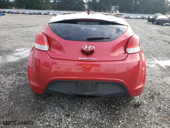 2016 Hyundai Veloster with VIN KMHTC6AD4GU253166, listed as a Copart auction lot 48557715 with 124,416 mi miles and Salvage Title. Bid and sale history available at carsss.com. Image 6.