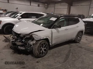 2024 Jeep Compass Limited with VIN 3C4NJDCN6RT129393, listed as a IAAI auction lot 41625271 with 12,506 mi miles and . Bid and sale history available at DreamBid. Image 2.