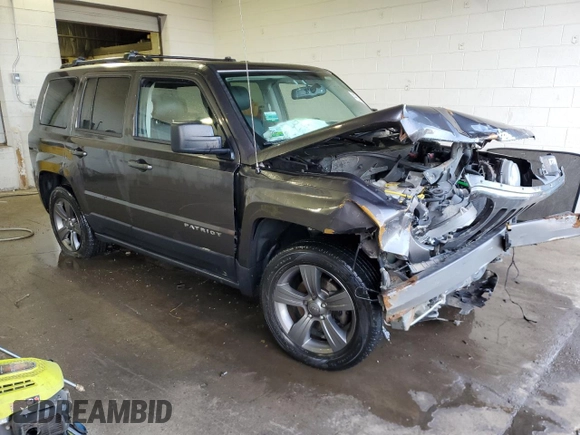2014 Jeep Patriot Latitude with VIN 1C4NJPFA1ED887412, listed as a Copart auction lot 44214345 with 78,374 mi miles and Salvage Title. Bid and sale history available at carsss.com. Image 4.