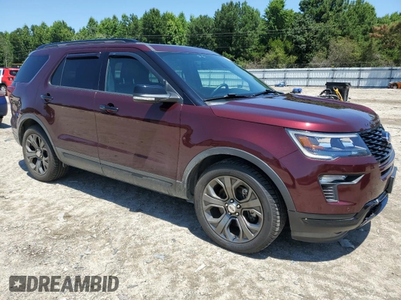 2018 Ford Explorer Sport z VIN 1FM5K8GT1JGA96126, wystawiony jako Copart lot #58169945 z przebiegiem 44 345 mil mil oraz Szkoda całkowita • Salvage title. Historia ofert i sprzedaży dostępna na DreamBid. Obrazek 4.