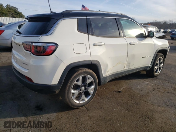 2018 Jeep Compass Limited with VIN 3C4NJDCB1JT349101, listed as a Copart auction lot 48759155 with 59,431 mi miles and Salvage Title. Bid and sale history available at carsss.com. Image 3.