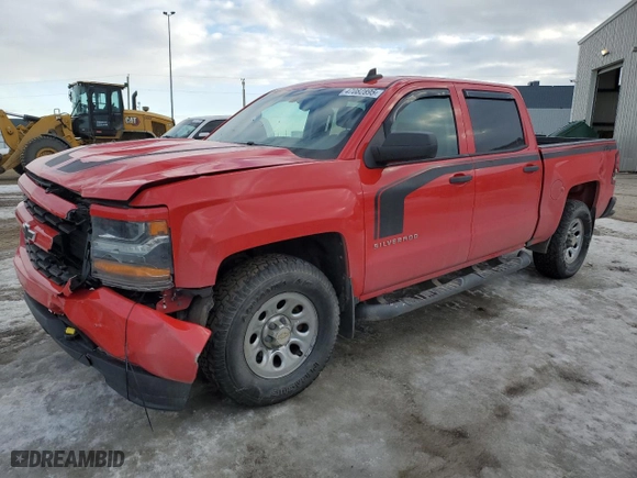 2018 Chevrolet Silverado 1500 Custom with VIN 3GCUKPEC8JG159160, listed as a Copart auction lot 47082895 with 0 mi miles and Salvage Title. Bid and sale history available at carsss.com. Image 1.