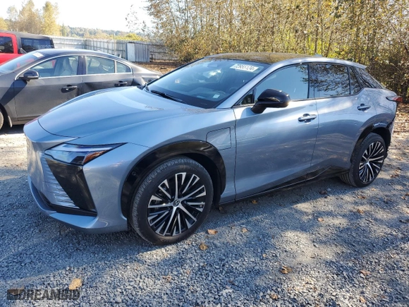 2023 Lexus RZ with VIN JTJAAAAB8PA014561, listed as a Copart auction lot 72955124 with 5,230 mi miles and Salvage Title. Bid and sale history available at carsss.com. Image 1.