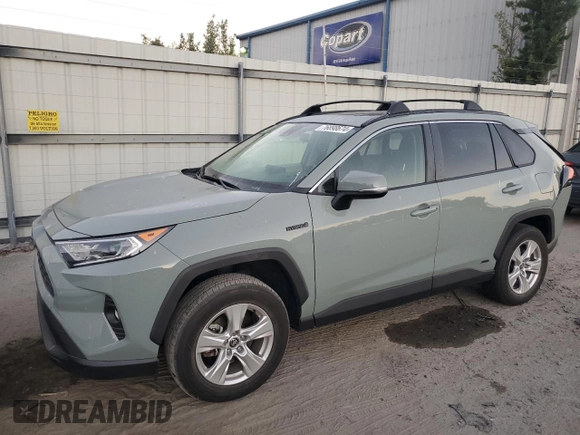 2021 Toyota RAV4 Hybrid XLE with VIN JTMRWRFV5MD136071, listed as a Copart auction lot 76898674 with 33,973 mi miles and Salvage Title. Bid and sale history available at carsss.com. Image 1.