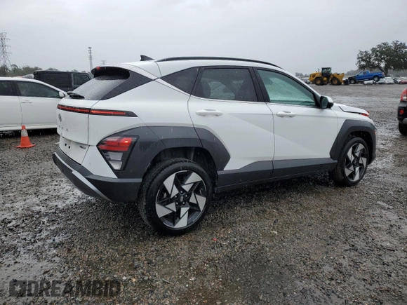 2024 Hyundai Kona Limited with VIN KM8HECA31RU083275, listed as a Copart auction lot 46590375 with 19,642 mi miles and Non Repairable. Bid and sale history available at carsss.com. Image 3.